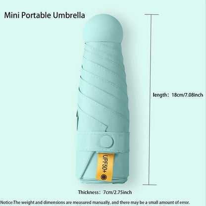 ☀️☔ Ultra-Light Mini Folding Travel Umbrella – Compact, Waterproof & Perfect for Sun & Rain! 🌦️✨