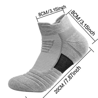 3/6/12 Pairs Mesh Sports Terry Socks – Cushioned, Moisture-Wicking Socks for Running, Hiking & Cycling