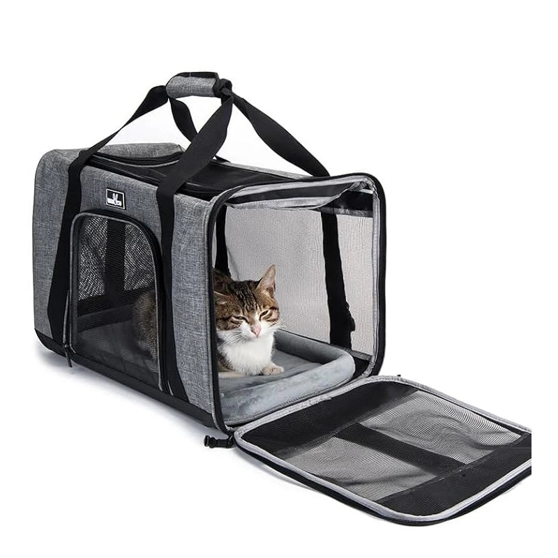 Dog Cat Carrier Bag Soft Side Travel Carriers TSA Airline Approved Transport Medium Size Pet Moving Backpack Bag Accessories