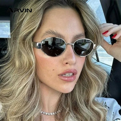 Fashion Retro Oval Sunglasses – Classic Metal Frame UV400 Shades for Men & Women ✨☀️