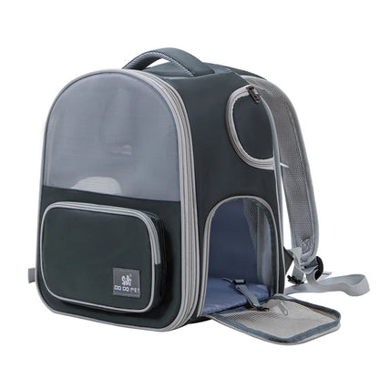 Pet Backpack Expandable Foldable Cat Carrier for Small Medium Dog and Cat Transport Dog Bag Large Space Pets Carrier with Zipper