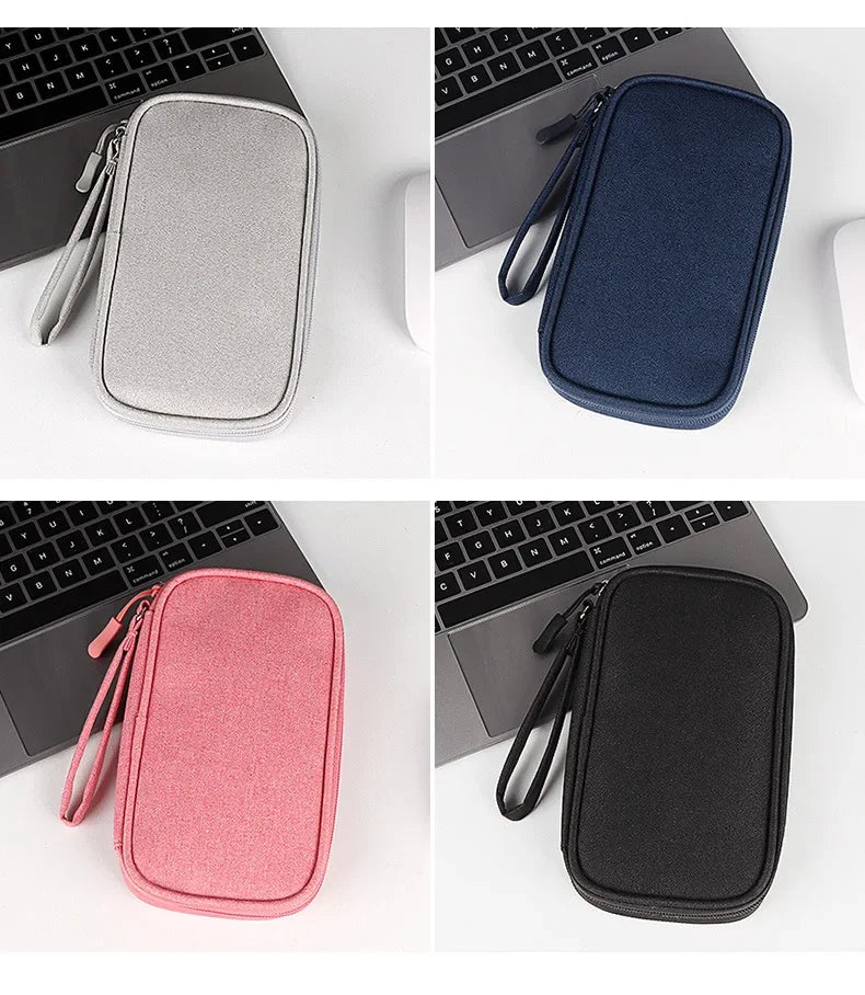 Waterproof Portable Cable Organizer – Digital Storage Bag for Cables, Power Bank & Earphones