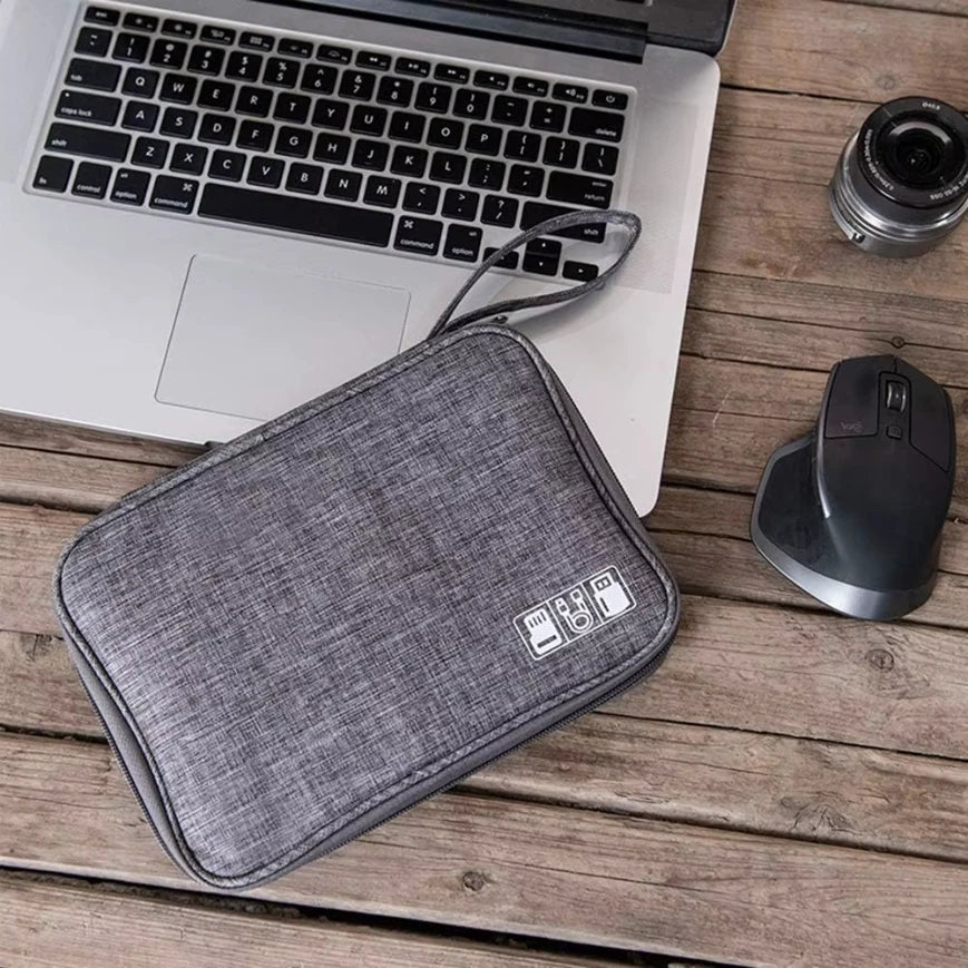 Waterproof Electronics Organizer Bag – Travel Cable & Accessories Storage Pouch
