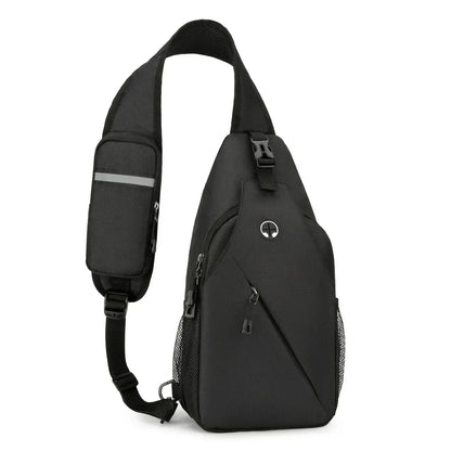 New Casual Chest Bag – Men’s Mobile Phone Crossbody Bag, Multifunctional Lightweight Outdoor Sports Shoulder Bag