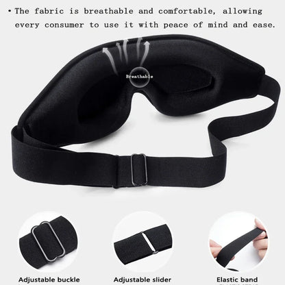 3D Sleep Mask Blindfold Sleeping Aid Eye Mask Soft Memory Foam Face Mask Eyeshade 99% Blockout Light Slaapmasker Eye Cover Patch
