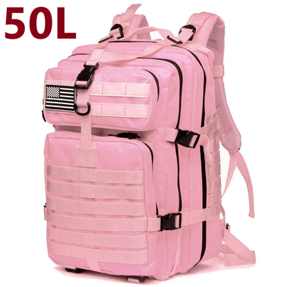 1000D Nylon Waterproof Tactical Backpack – Outdoor Rucksack for Camping, Hiking, Trekking, Fishing & Hunting (25L/50L)