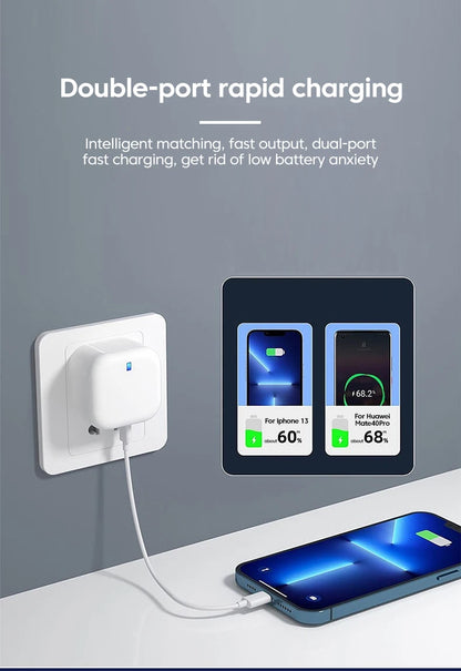 ⚡ PD 20W Fast Charger – Quick & Powerful Charging for iPhone, Samsung & More