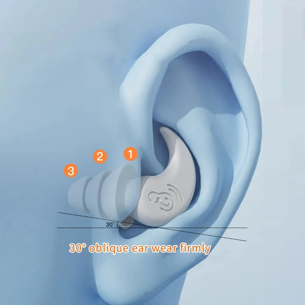 Sleep Soundly & Swim Confidently: Premium Waterproof Anti-Noise Silicone Earplugs for Ultimate Soundproof Comfort!