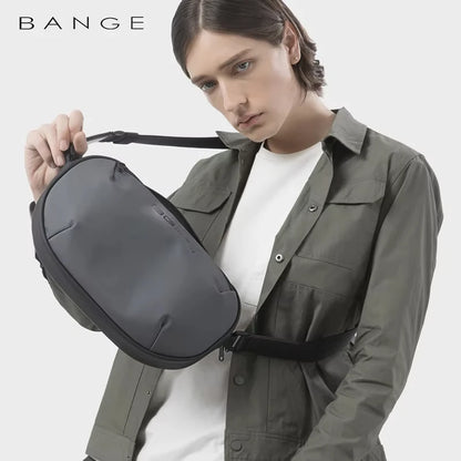 BANGE Men's Waterproof Crossbody Bag – Large Capacity Anti-Theft Sling Shoulder Bag for Travel & Daily Use