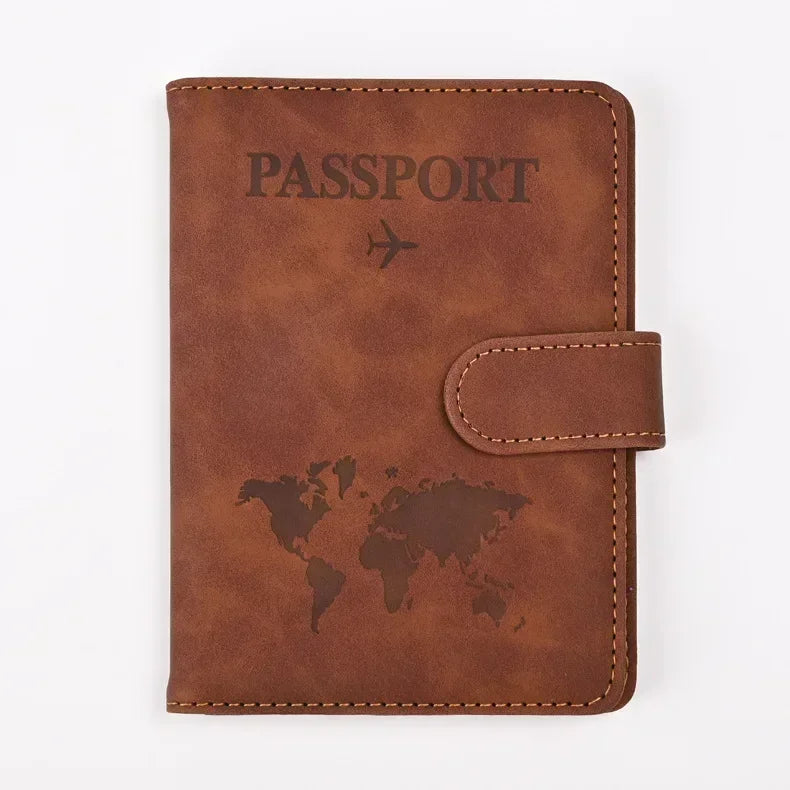 Passport Covers for Women & Men – Letter Print Passport Holder, Flight Ticket Clips, ID & Credit Card Holder, Travel Organizer