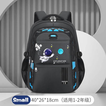Astronaut-Themed Waterproof School Backpack – Lightweight, Spacious & Spinal Protection Design for Boys!
