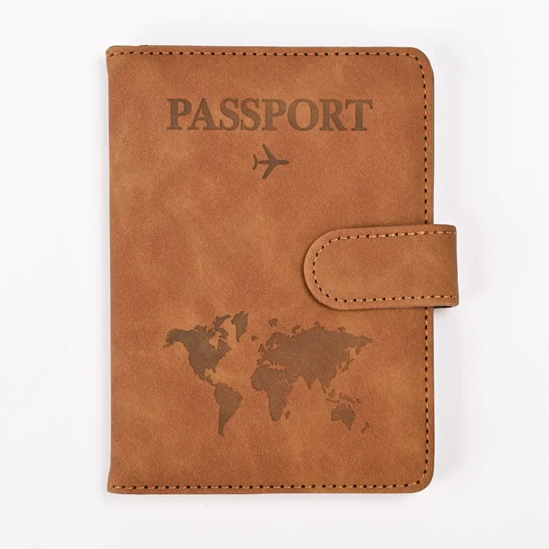 Passport Covers for Women & Men – Letter Print Passport Holder, Flight Ticket Clips, ID & Credit Card Holder, Travel Organizer