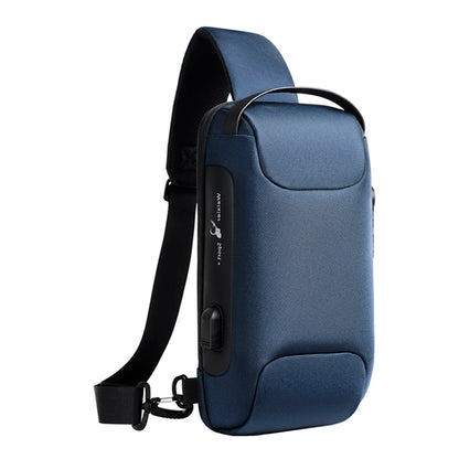 Men's Anti-Theft Crossbody Bag – Waterproof Travel Sling Bag with USB Port & Password Lock