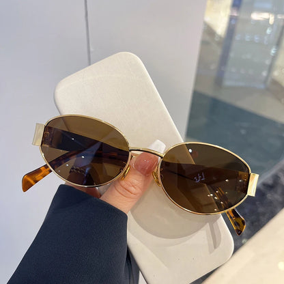 Fashion Retro Oval Sunglasses – Classic Metal Frame UV400 Shades for Men & Women ✨☀️