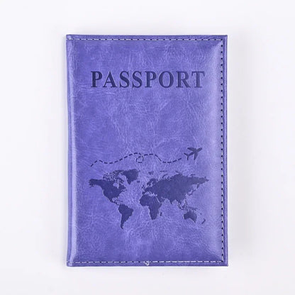Passport Covers for Women & Men – Letter Print Passport Holder, Flight Ticket Clips, ID & Credit Card Holder, Travel Organizer