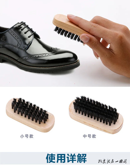 2024New Horse Hair Brush Shoe Oil Set 9-piece 11piece Set Leather Shoe Polishing Brush Household Leather Care Set protector
