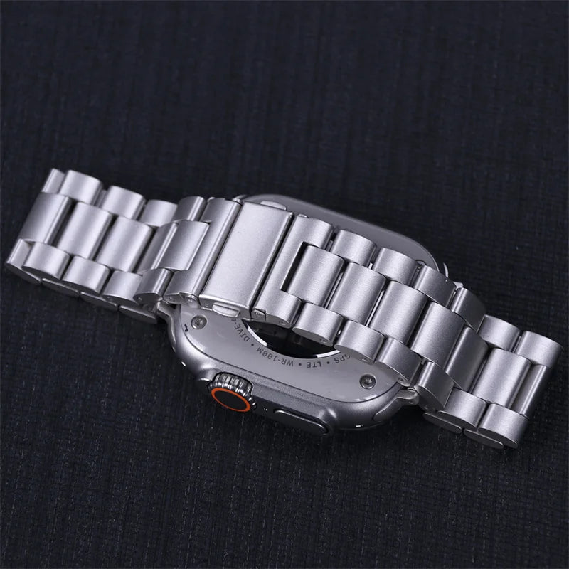 Premium Stainless Steel Strap for Apple Watch – Elegant Metal Bracelet (Ultra/Series 10/9) ✨