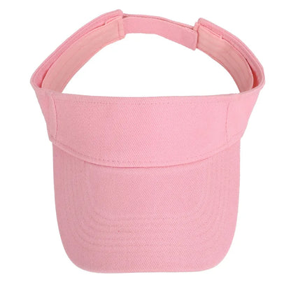 Summer Sun Hats Men Women Cotton Adjustable Visor UV Protection Top Empty Solid Sport Tennis Golf Running Sunscreen Baseball Cap