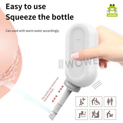 🚿 WOWER 300mL Portable Bidet – Adjustable 7-Hole Water Control for Ultimate Hygiene & Comfort! ✨💦