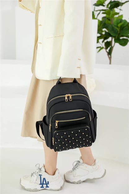 Fashion Nylon Backpack for Women – High-Quality Large Travel and School Bag for Teenage Girls