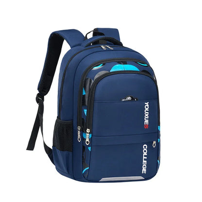 Waterproof Primary School Backpack – Durable & Spacious Book Bag for Teen Boys!