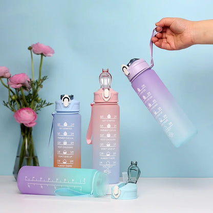 900ML Water Bottle With Straw Sport Water Bottle for Children BPA-Free Leakproof Drinking Bottles Outdoor Travel