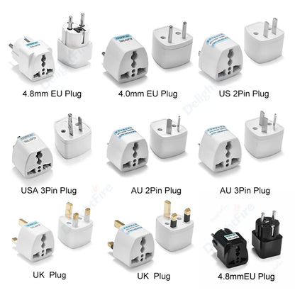 Universal Travel Plug Adapter | US to EU/KR/AU/UK | Power Converter for Europe, Korea, China, America, Canada