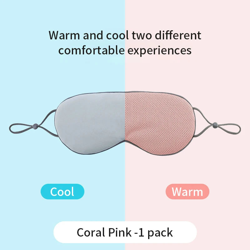 Sleeping Eye Mask Korean Style Ice Silk Warm And Cool Dual Use Adjustable Travel Light Blocking Breathable Eye Mask