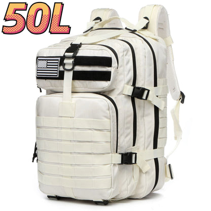 1000D Nylon Waterproof Tactical Backpack – Outdoor Rucksack for Camping, Hiking, Trekking, Fishing & Hunting (25L/50L)