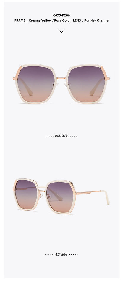 New Polarized Sunglasses Women UV400 Sun Glasses Men Metal Eyeglasses Frame Driving Beach Party Travel Anti Glare Shade Eyewear