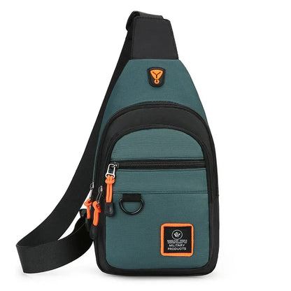 Fashion Men's Chest Bag – Lightweight Oxford Fabric Crossbody Shoulder Bag, Stylish Casual Waist Pack for Men