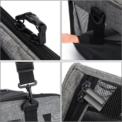 Dog Cat Carrier Bag Soft Side Travel Carriers TSA Airline Approved Transport Medium Size Pet Moving Backpack Bag Accessories
