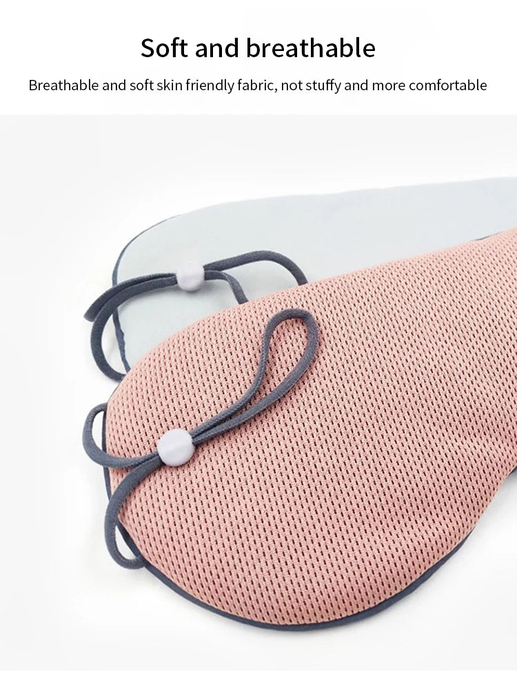 Sleeping Eye Mask Korean Style Ice Silk Warm And Cool Dual Use Adjustable Travel Light Blocking Breathable Eye Mask