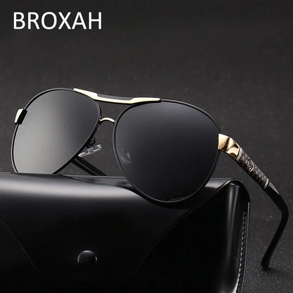 Retro Pilot Polarized Sunglasses – UV400 Alloy Frame Shades for Men & Women ✨🚘
