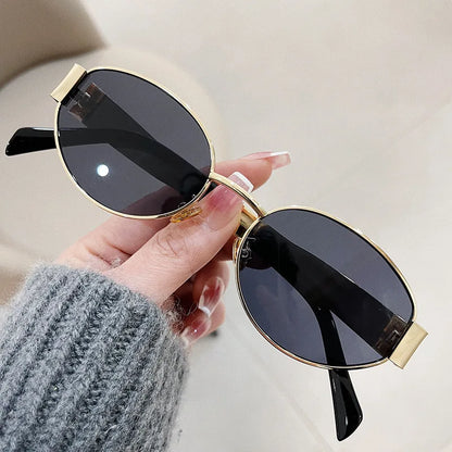 Fashion Retro Oval Sunglasses – Classic Metal Frame UV400 Shades for Men & Women ✨☀️
