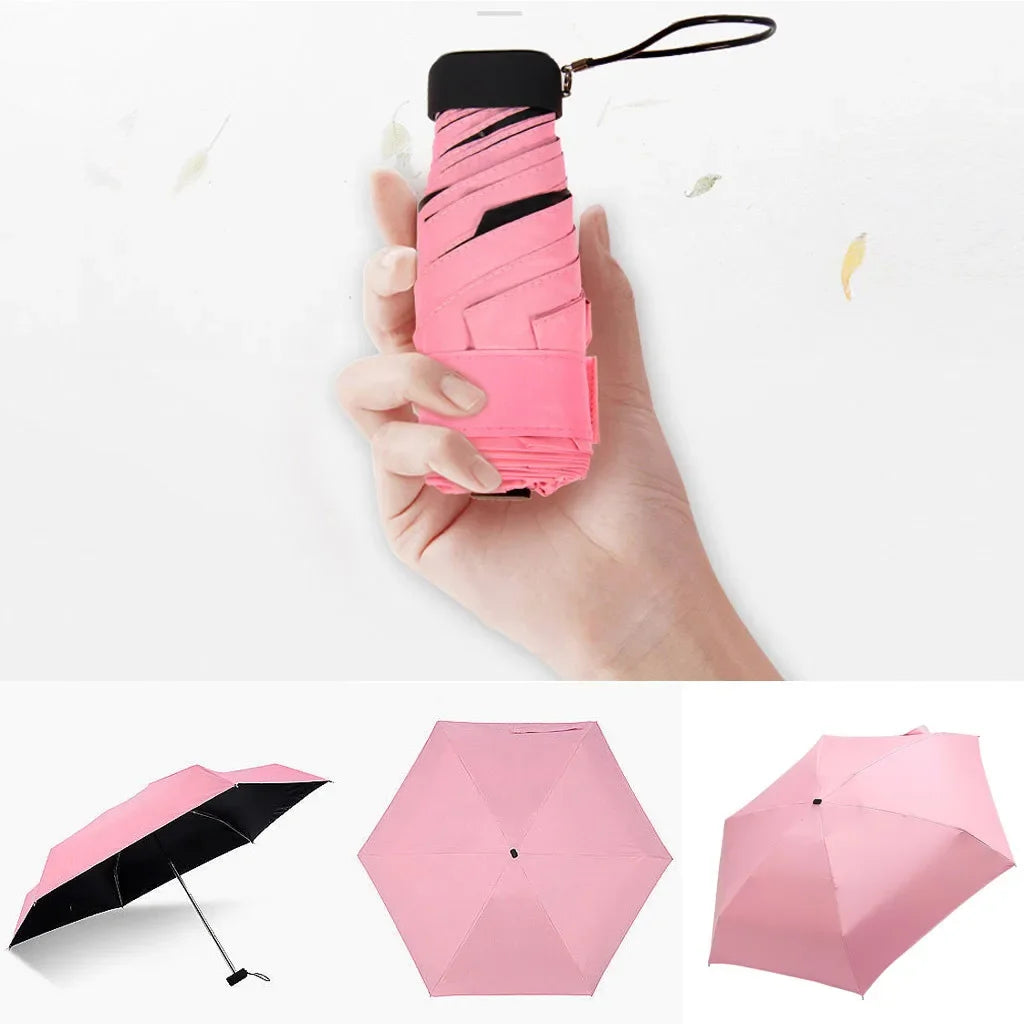 ☀️☔ Pocket-Sized Mini Folding Umbrella – Lightweight, Stylish & Perfect for Sun & Rain Protection! 🎒✨