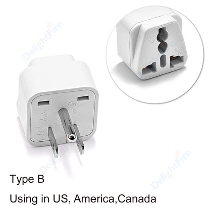 Universal Travel Plug Adapter – UK/EU/KR/US/AU/Brazil/French to Worldwide Power Socket Converter
