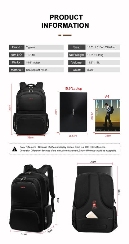 Lifetime Warranty Backpack 15.6 Inch Laptop Backpack Leisure School Backpacks Bags Mens Backpack Schoolbag Business Backpack Bag