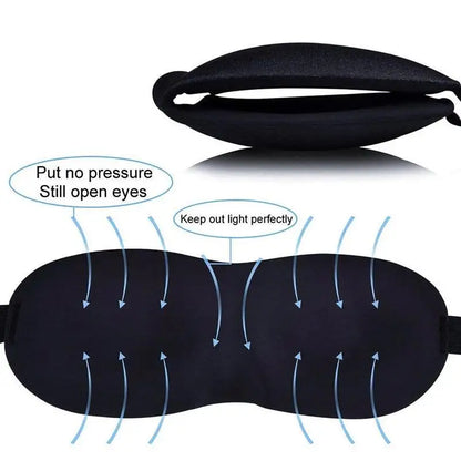 3D Sleep Mask Natural Sleeping Eye Mask Eyeshade Cover Shade Eye Patch Soft Portable Blindfold Travel Eye Shade Sleeping Aid