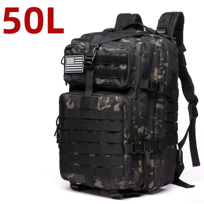 1000D Nylon Waterproof Tactical Backpack – Outdoor Rucksack for Camping, Hiking, Trekking, Fishing & Hunting (25L/50L)
