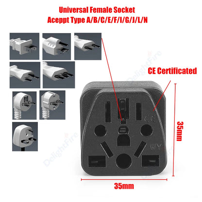 10A UK Plug Adapter – Type G Universal Travel Charger | EU/US/AU to UK Converter for British, Singapore, Malaysia Power Sockets