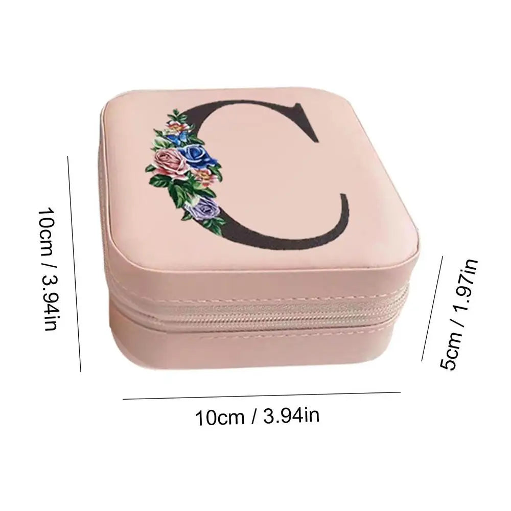 Stylish Travel Jewelry Case – Portable Organizer for Rings, Earrings & Necklaces