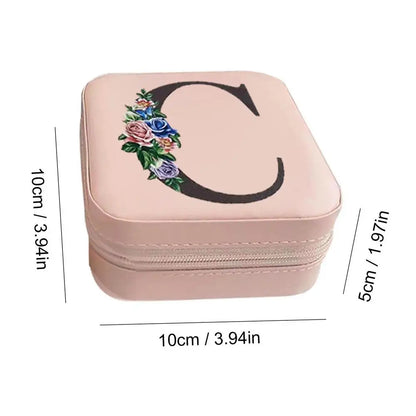 Stylish Travel Jewelry Case – Portable Organizer for Rings, Earrings & Necklaces