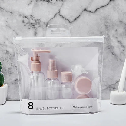 Refillable Travel Bottle Set – Perfume, Lotion, Shampoo & Shower Gel Dispensers 💧🌿