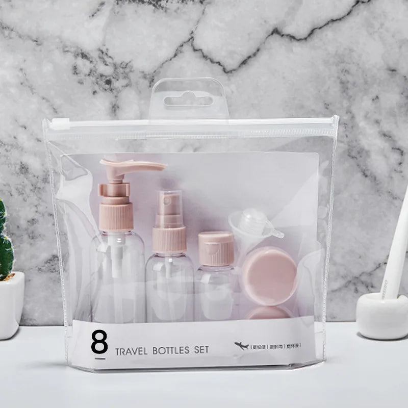 Refillable Travel Bottle Set – Perfume, Lotion, Shampoo & Shower Gel Dispensers 💧🌿