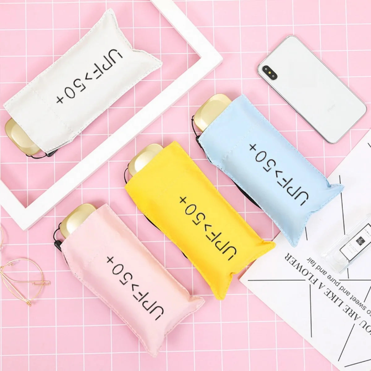 ☀️☔ Mini Pocket Folding Umbrella – Ultra-Light, UV Protective & Waterproof for Travel & Daily Use! 🌦️✨