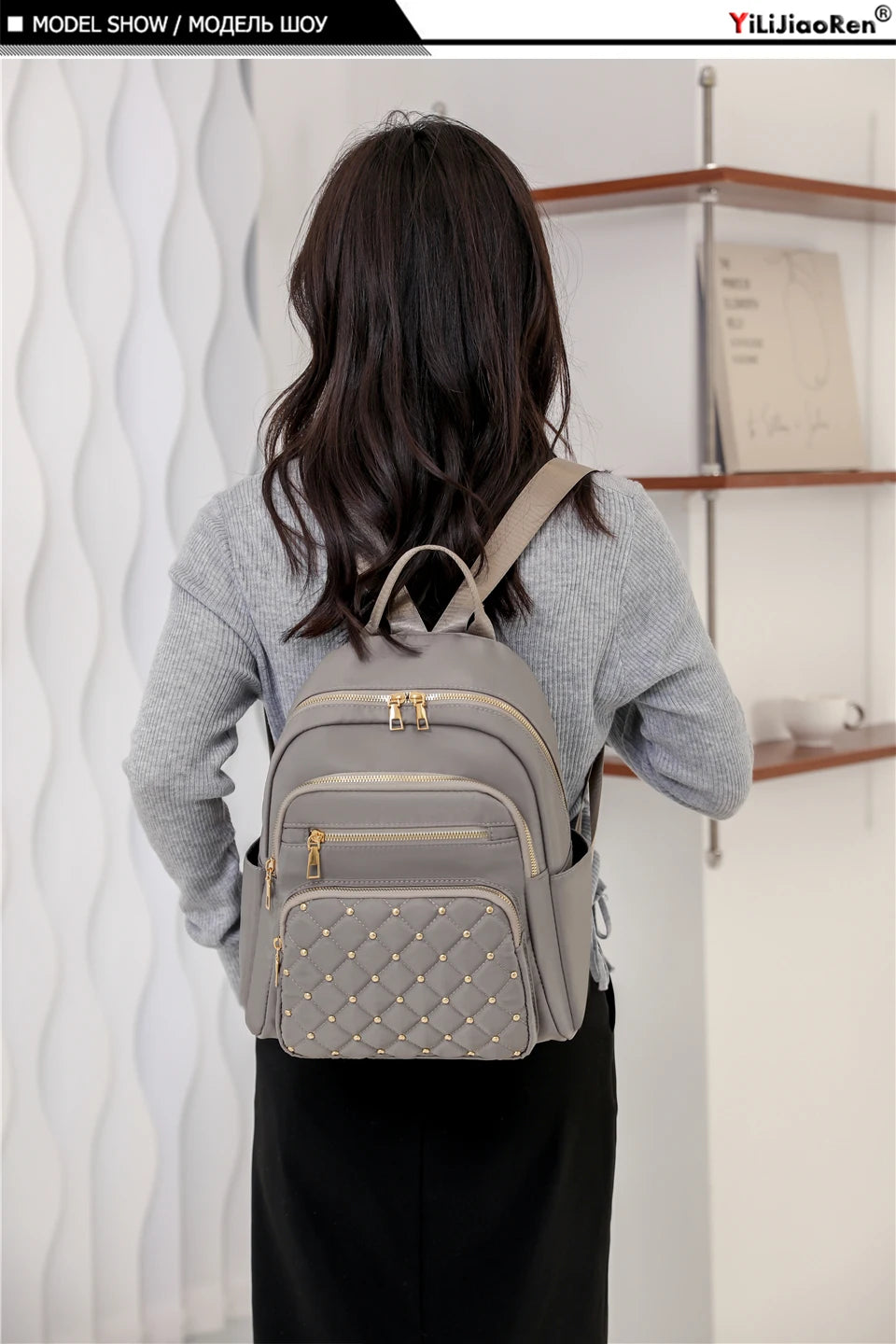 Fashion Nylon Backpack for Women – High-Quality Large Travel and School Bag for Teenage Girls