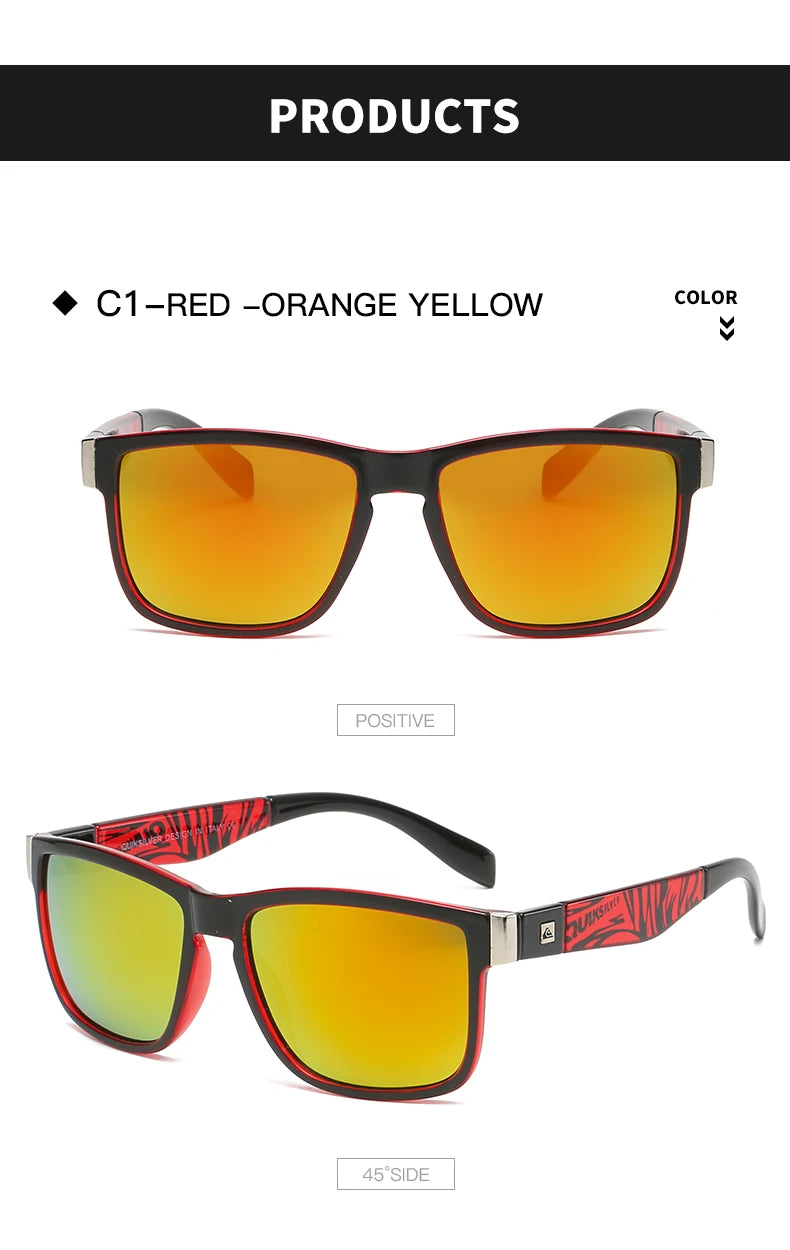 QUIKSILVER Classic Square Sunglasses – UV400 Protection for Men & Women 🌊🏄‍♂️