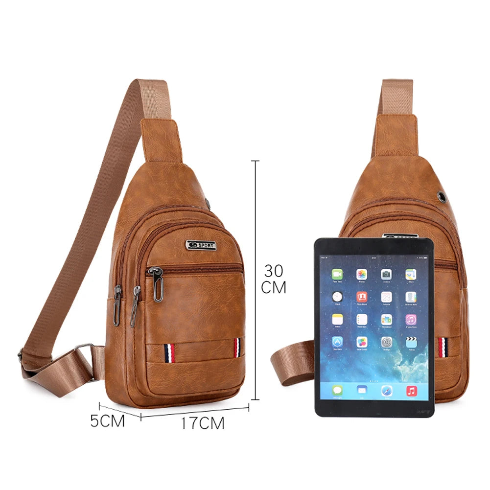 Men's Anti-Theft Chest Shoulder Bag – Casual Multi-Pocket Crossbody & Waist Tote