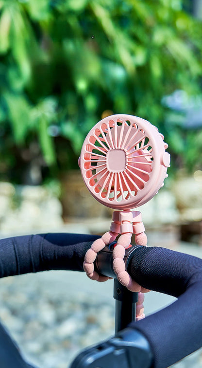 Portable Clip-On Stroller Fan – USB Rechargeable 3-Speed Fan for Baby, Cart & Outdoor Use